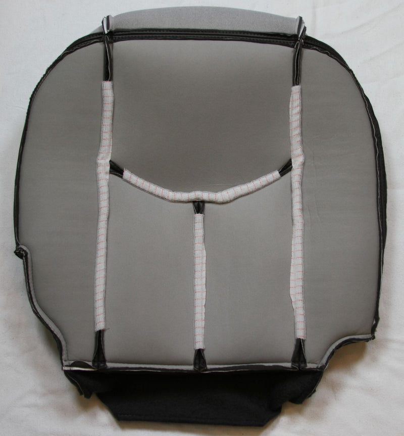 2003 To 2006 Chevy Silverado Avalanche Driver Bottom Leather Seat Cover Dark Gray- 2000 2001 2002 2003 2004 2005 2006- Leather- Vinyl- Seat Cover Replacement- Auto Seat Replacement