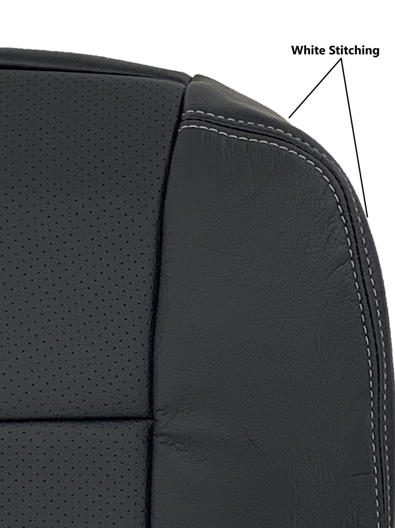 2009 2010 2011 2012 2013 2014 Ford F150 Lariat Driver Bottom Perforated Leather Seat Cover- 2000 2001 2002 2003 2004 2005 2006- Leather- Vinyl- Seat Cover Replacement- Auto Seat Replacement