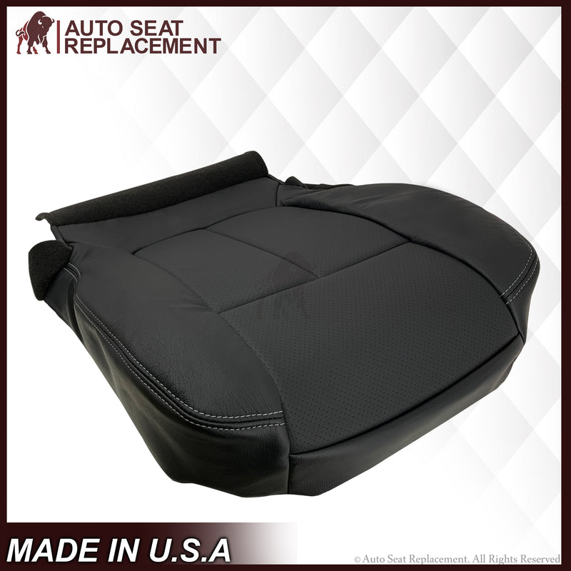 2009 2010 2011 2012 2013 2014 Ford F150 Lariat Driver Bottom Perforated Leather Seat Cover- 2000 2001 2002 2003 2004 2005 2006- Leather- Vinyl- Seat Cover Replacement- Auto Seat Replacement