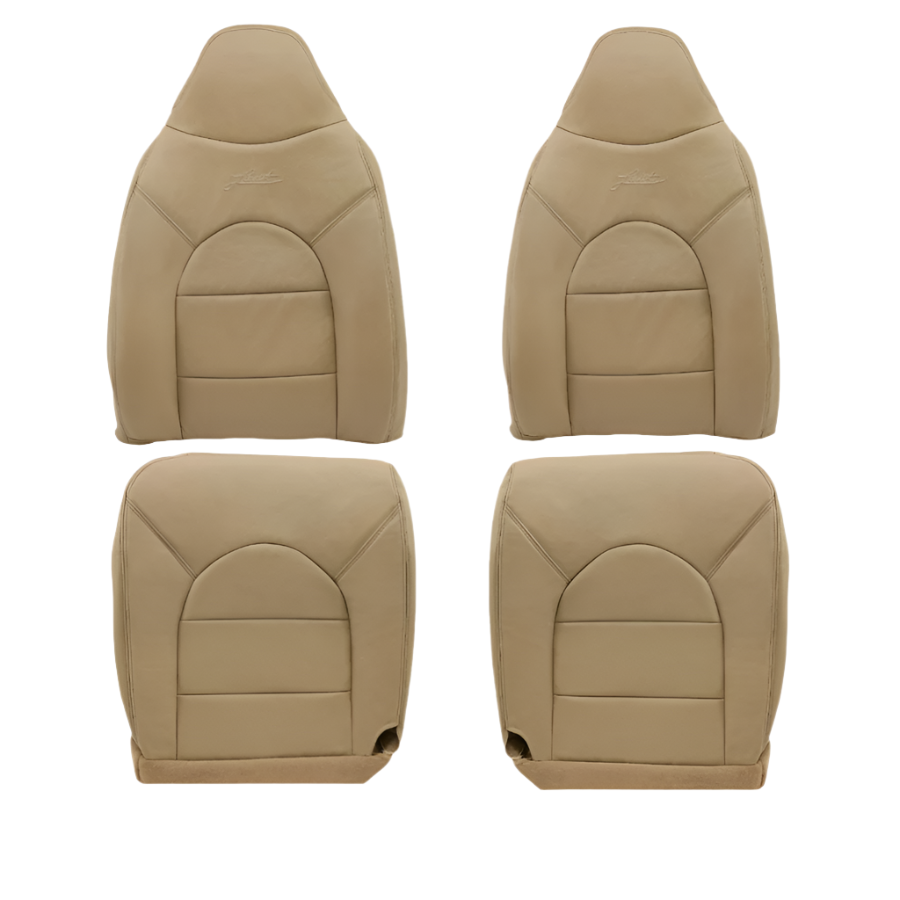 For 2000 Ford F250 F350 Lariat Super Duty Replacement Seat Cover In Tan- 2000 2001 2002 2003 2004 2005 2006- Leather- Vinyl- Seat Cover Replacement- Auto Seat Replacement
