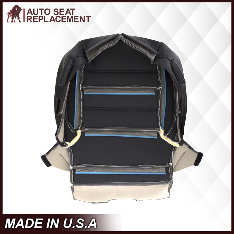 2014 2015 2016 2017 2018 2019 GMC Sierra Denali Perforated Leather Seat Cover Replacement in Black (Perforated Jet Black) - Auto Seat Replacement