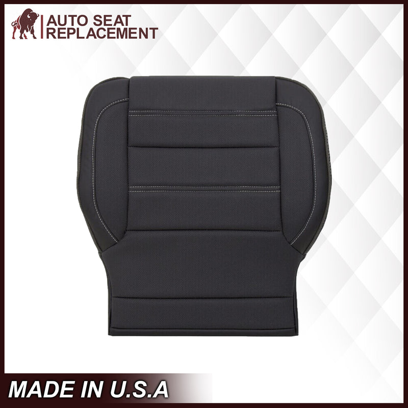 2014 2015 2016 2017 2018 2019 GMC Sierra Denali Perforated Leather Seat Cover Replacement in Black (Perforated Jet Black) - Auto Seat Replacement