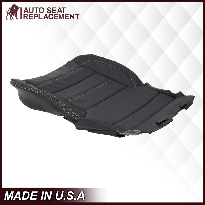 2014 2015 2016 2017 2018 2019 GMC Sierra Denali Perforated Leather Seat Cover Replacement in Black (Perforated Jet Black) - Auto Seat Replacement