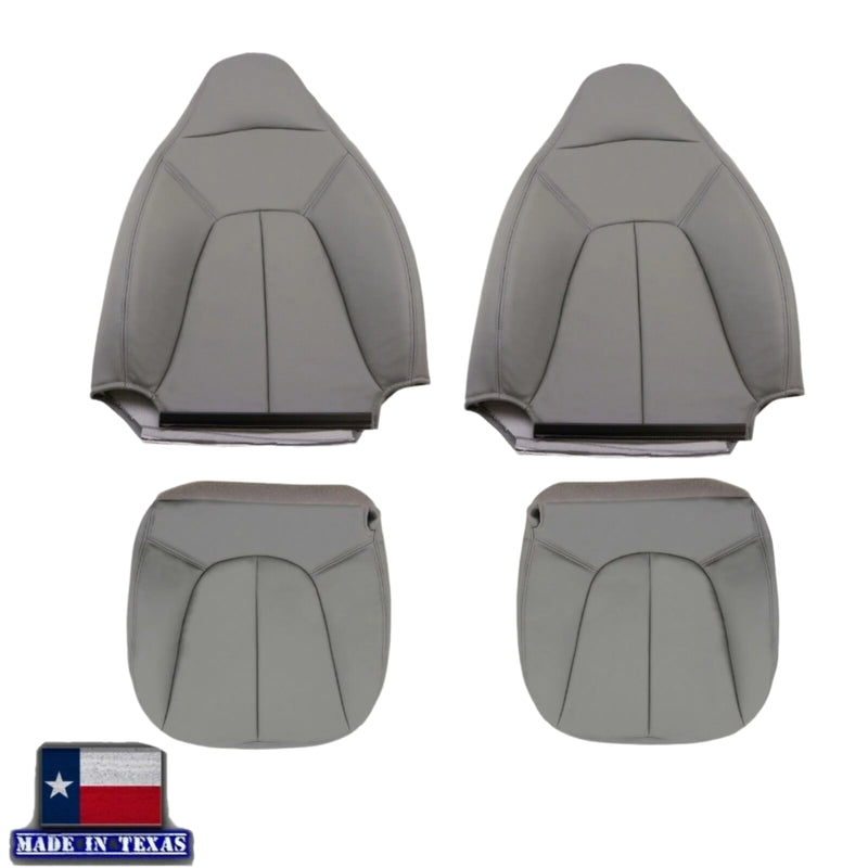 1997 1998 1999 2001 2002 Ford Expedition XLT Eddie Bauer LEATHER Seat Cover Gray - Auto Seat Replacement
