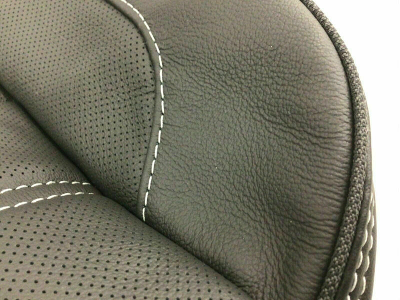 2014 - 2018 GMC Sierra Denali SECOND ROW PERFROATED Bottom in Jet Black Genuine Leather - Auto Seat Replacement