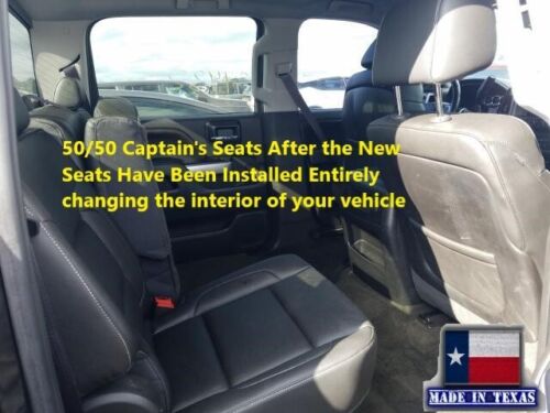 2014 - 2018 GMC Sierra Denali SECOND ROW PERFROATED Bottom in Jet Black Genuine Leather - Auto Seat Replacement