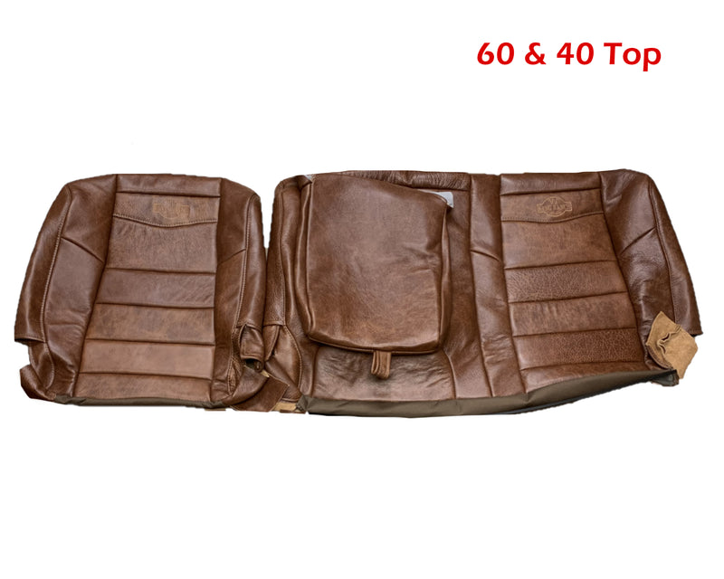 2002-2007 FORD F250 F350 KING RANCH REPLACEMENT GENUINE LEATHER SECOND (2nd) ROW SEAT COVERS - Auto Seat Replacement