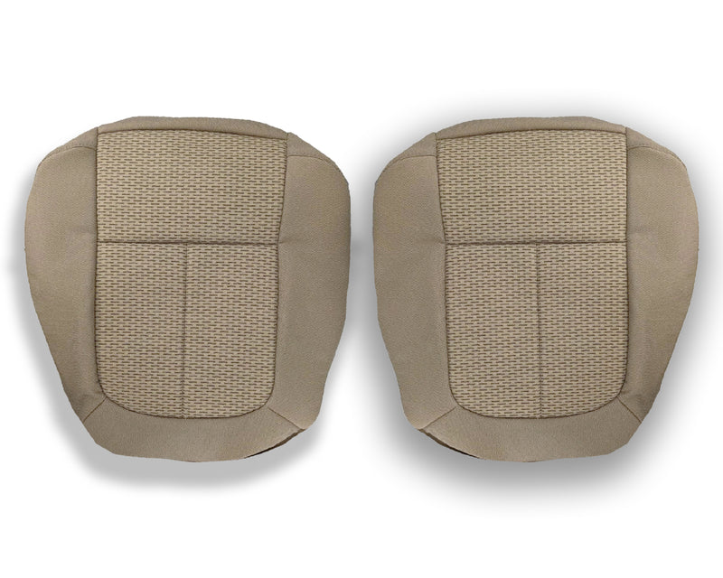2009 - 2014 Ford F150 XLT Super Duty Tan Cloth Replacement Front Seat Covers - Auto Seat Replacement