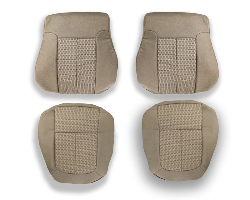 2009 - 2014 Ford F150 XLT Super Duty Tan Cloth Replacement Front Seat Covers - Auto Seat Replacement
