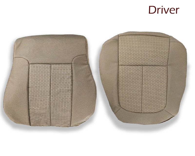 2009 - 2014 Ford F150 XLT Super Duty Tan Cloth Replacement Front Seat Covers - Auto Seat Replacement