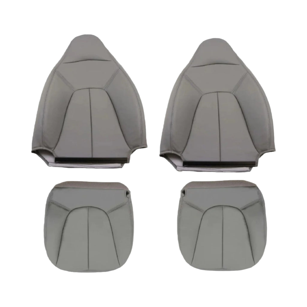 1997 1998 1999 2001 2002 Ford Expedition XLT Eddie Bauer LEATHER Seat Cover Gray - Auto Seat Replacement