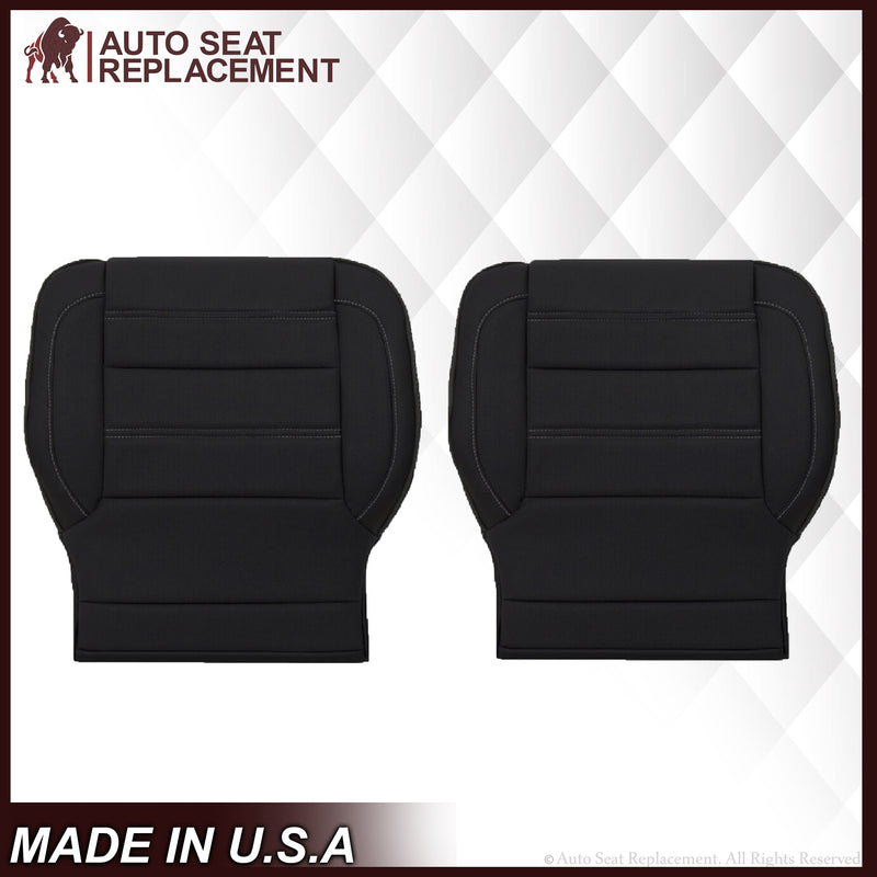 2014 2015 2016 2017 2018 2019 GMC Sierra Denali Perforated Leather Seat Cover Replacement in Black (Perforated Jet Black) - Auto Seat Replacement