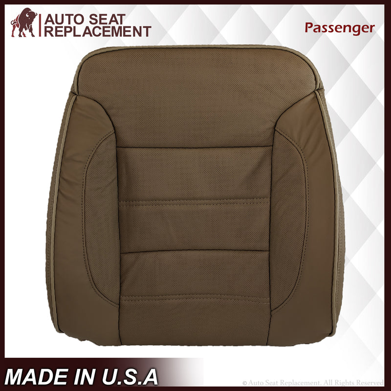 2014 2015 2016 2017 2018 2019 GMC Sierra Denali Perforated Leather Seat Cover Replacement in Dune Tan - Auto Seat Replacement