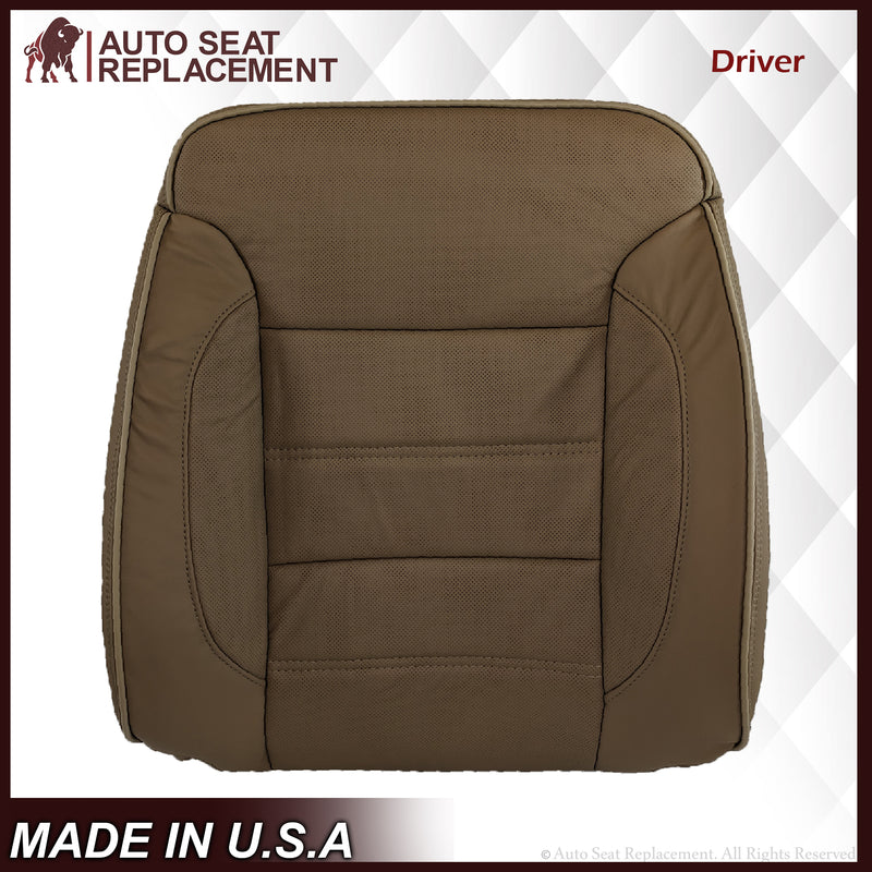 2014 2015 2016 2017 2018 2019 GMC Sierra Denali Perforated Leather Seat Cover Replacement in Dune Tan - Auto Seat Replacement