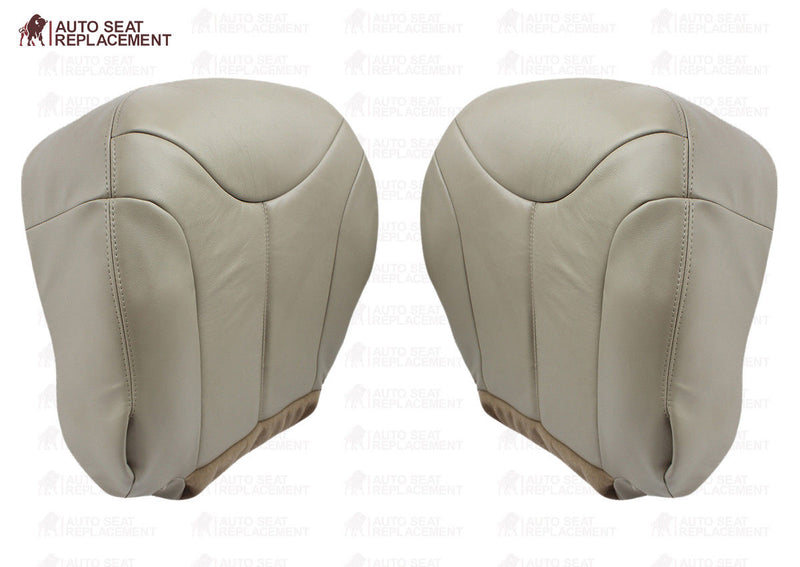 2000 2001 2002 GMC Yukon XL-1500-2500-SLT Driver-Passenger Bottom Seat Cover Tan- 2000 2001 2002 2003 2004 2005 2006- Leather- Vinyl- Seat Cover Replacement- Auto Seat Replacement