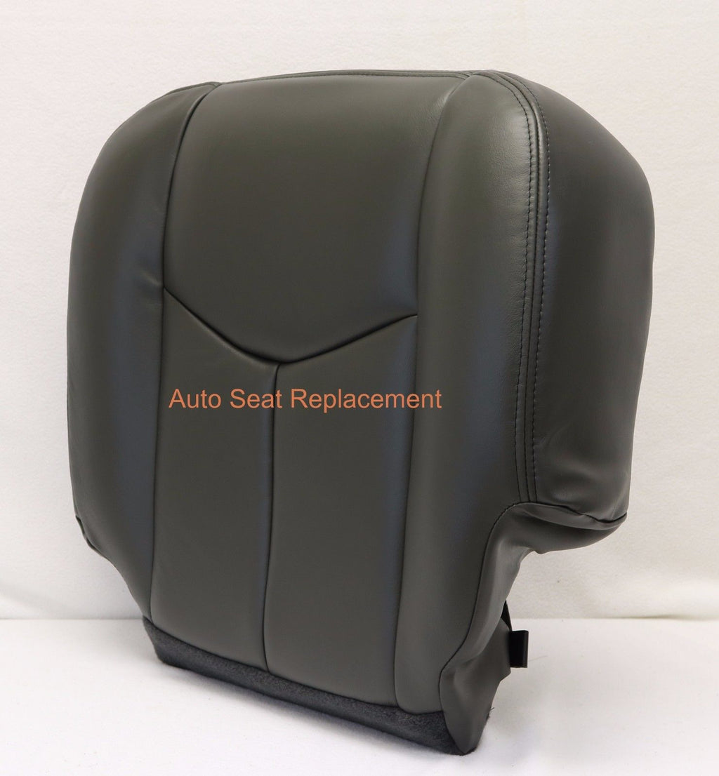 2003 To 2006 Chevy Silverado Avalanche Driver Bottom Seat Cover Dark Gray Vinyl- 2000 2001 2002 2003 2004 2005 2006- Leather- Vinyl- Seat Cover Replacement- Auto Seat Replacement