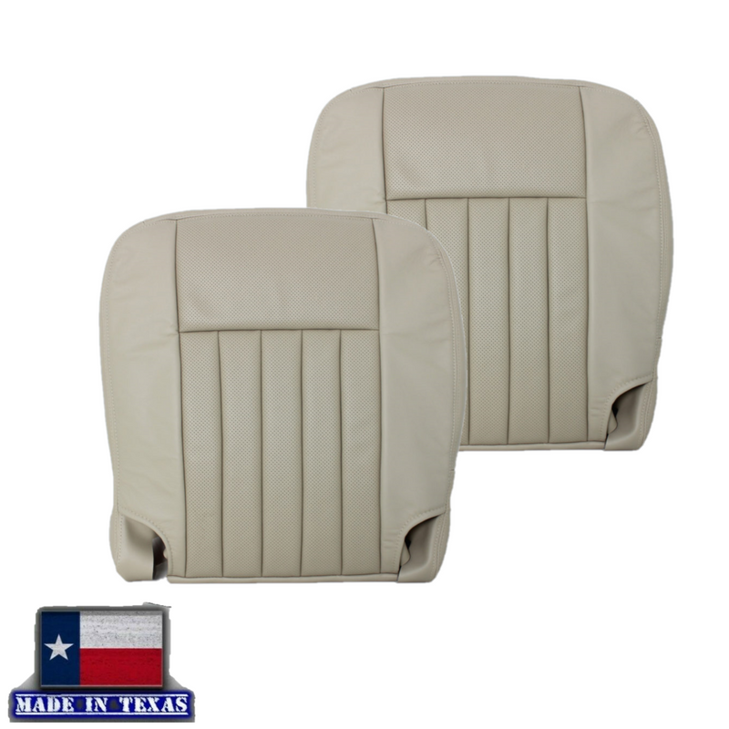 2003 2004 Lincoln Navigator Seat Covers in Light Parchment Tan: Choose Genuine Leather or Vinyl