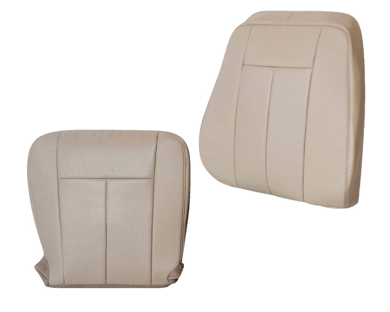 2007-2014 Ford Expedition Eddie Bauer/XLT Driver and Passenger PERFORATED Replacement Seat Cover in TAN Leather or Vinyl