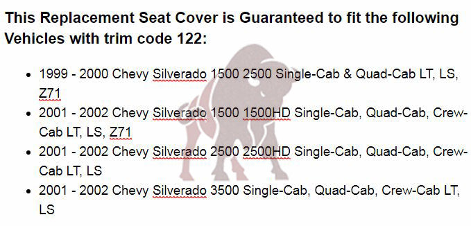 1999-2002 Chevy Silverado Seat Cover in Medium Neutral Tan: Choose From Variations- 2000 2001 2002 2003 2004 2005 2006- Leather- Vinyl- Seat Cover Replacement- Auto Seat Replacement