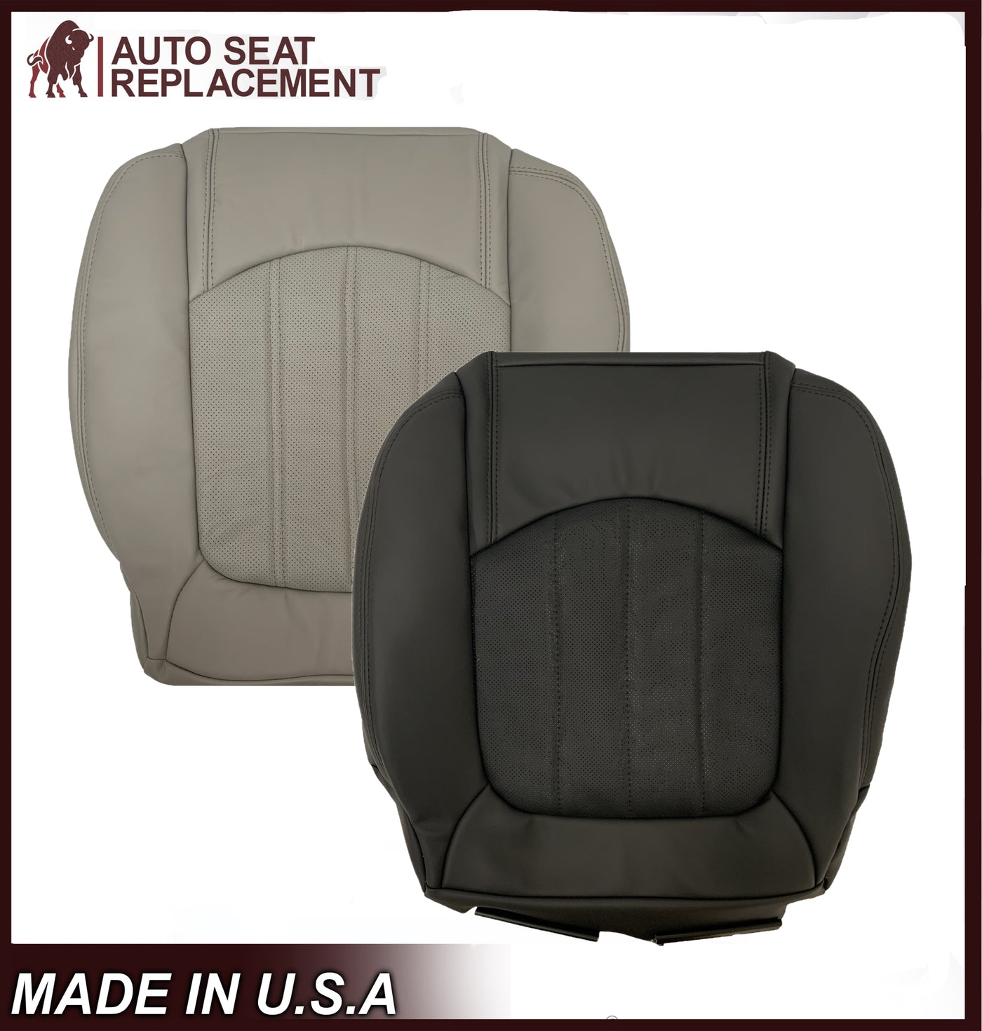 2008 - 2012 Buick Enclave Leather/ Vinyl Seat Covers in Gray/Black/Tan