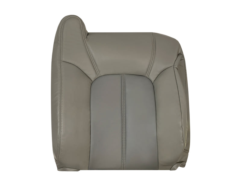 01-02 gmc yukon gray leather driver seat cover