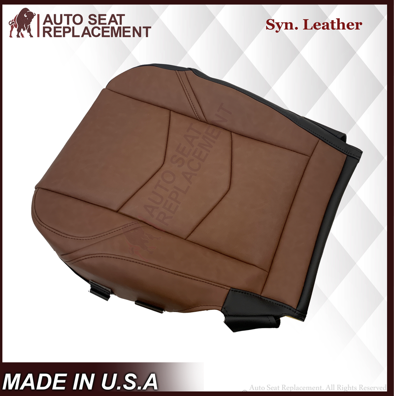 2015-2020 Cadillac Escalade Perforated Leather OR Syn. Leather Seat Cover Kona Brown: Choose From Variation