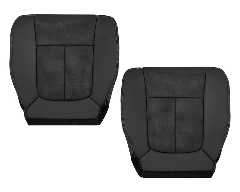 09_14 F150 Driver Top Leather Black Driver Passenger Seat Cushion Cover