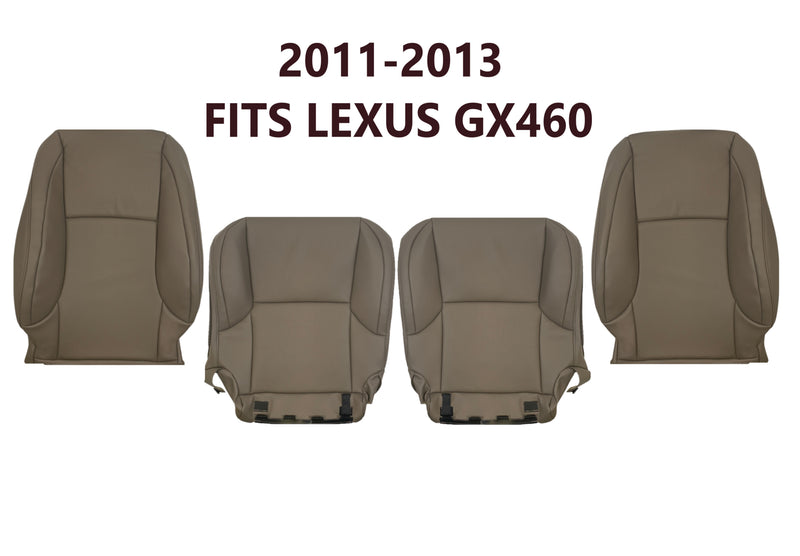 11-12_For_Lexus_GX460_Driver_Passenger_side_top_bottom_seat_cover_tan_dark