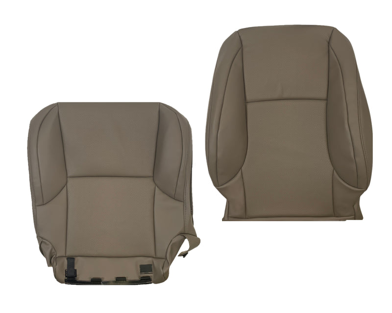 2010-2013 Lexus GX460 Replacement Perforated Synthetic Leather Top or Bottom Seat Cover: Dark Tan Perforated - Auto Seat Replacement