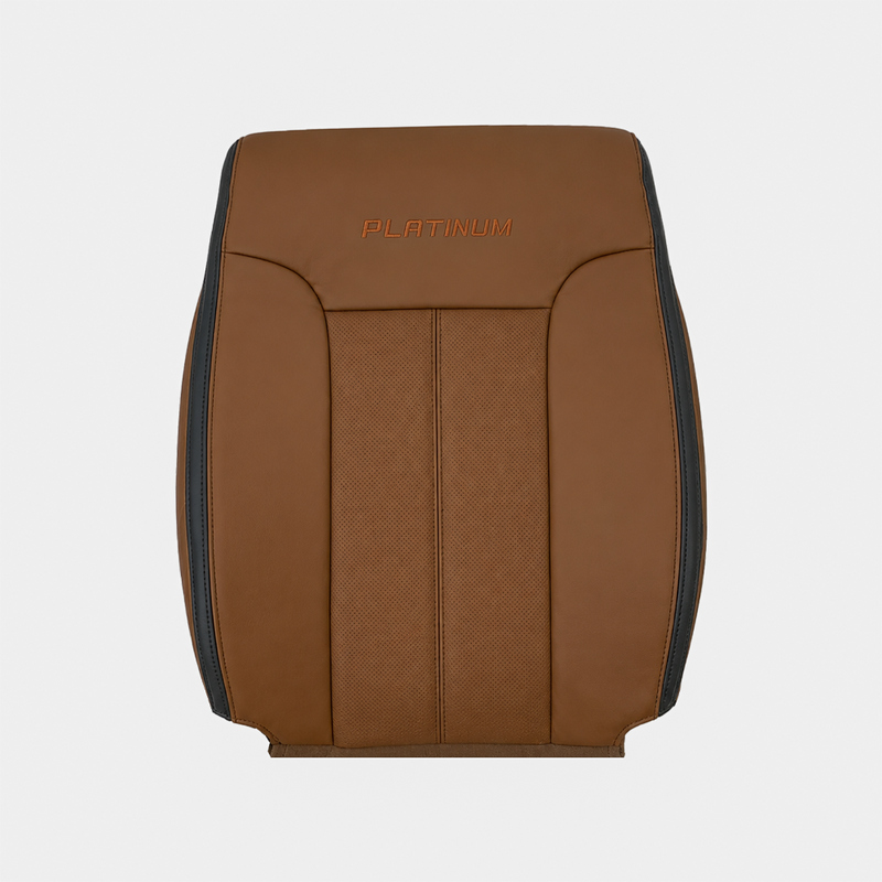 11-16 F250 Platinum Edition Driver Bottom Top Leather Seat Cover Brown