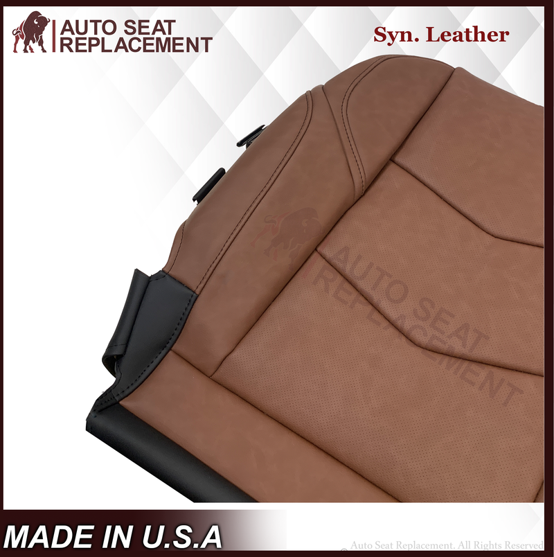 2015-2020 Cadillac Escalade Perforated Leather OR Syn. Leather Seat Cover Kona Brown: Choose From Variation