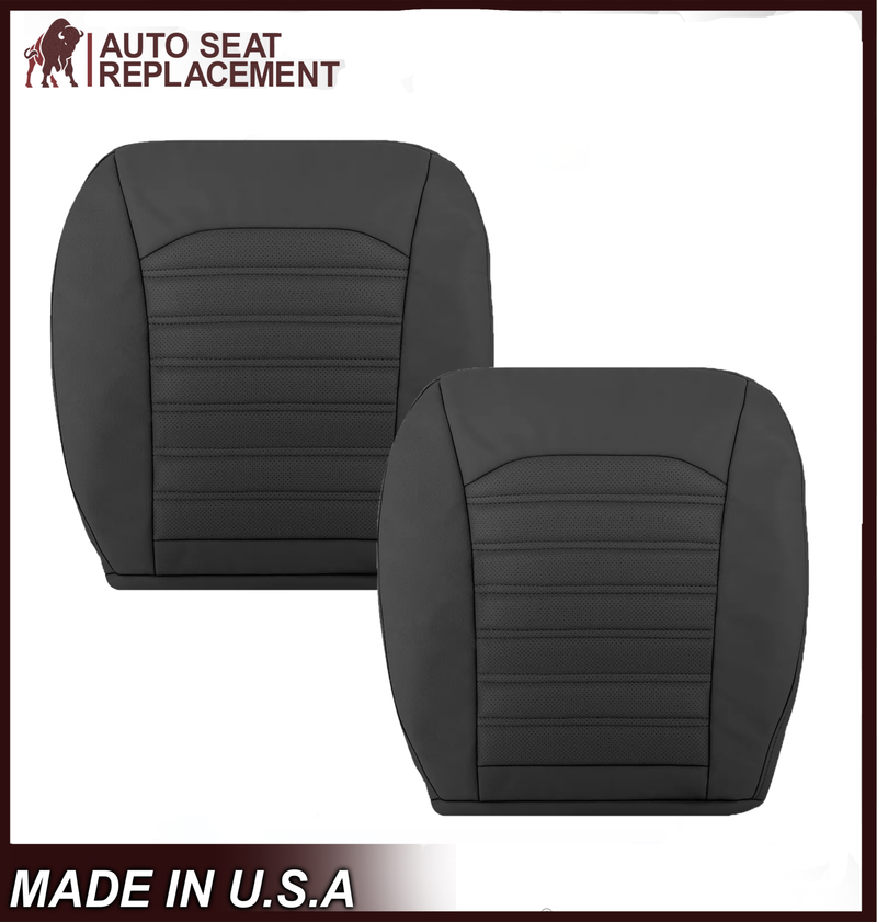 2013 - 2017 Ford Fusion Bottom Replacement Leather Seat Cover in Black