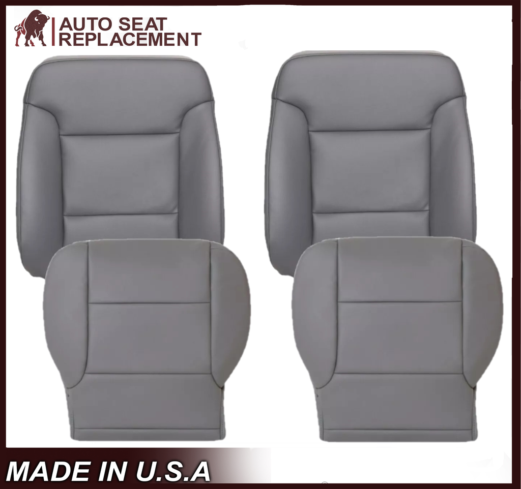 2019 - 2024 Chevy Silverado 4500HD 5500HD 6500HD WORK TRUCK Seat Covers In Gray