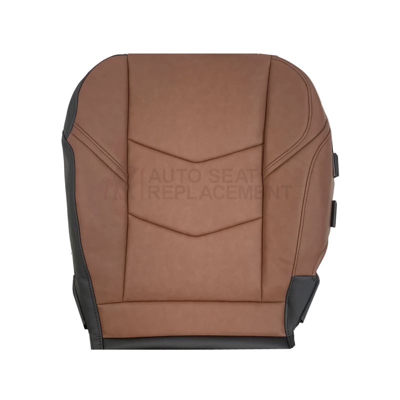 15-20 cadillac escalade driver bottom brown leather seat cover