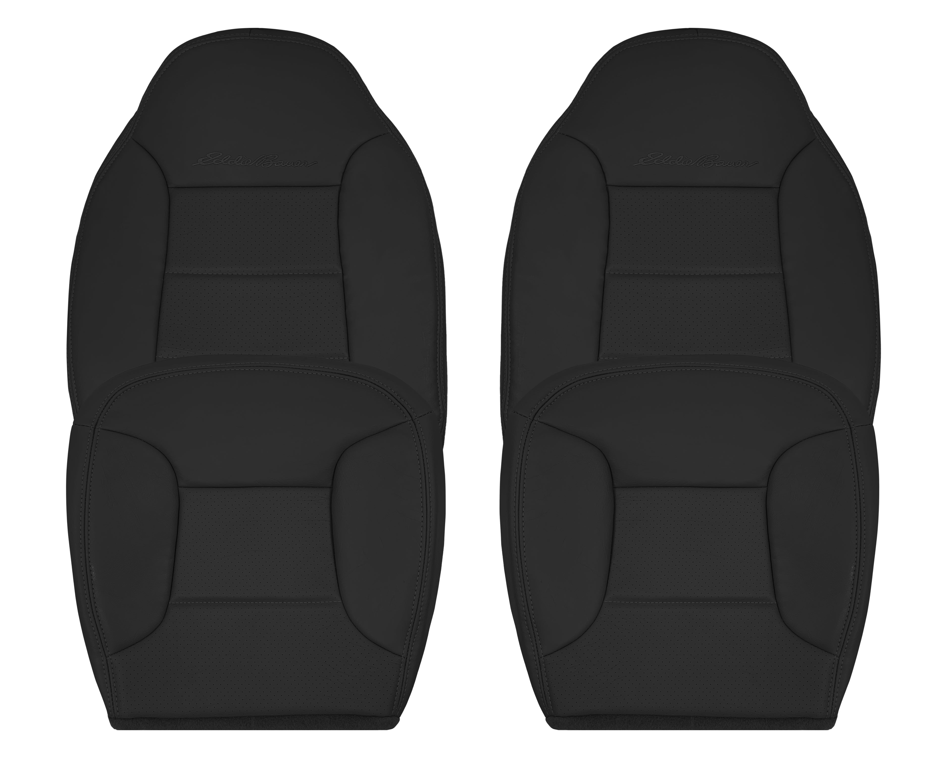 1992-1996 Ford Bronco Front Seat Bottom Covers – Driver & Passenger, Medium Mocha Tan Perforated Vinyl (USA Made)