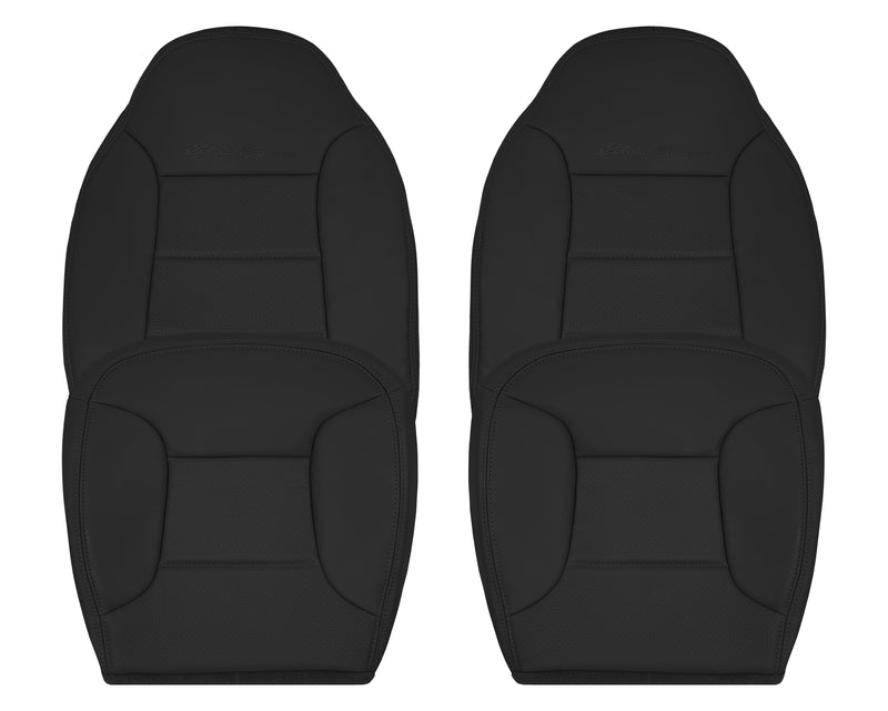 1992 - 1996 Ford Bronco Eddie Bauer Synthetic Leather Driver or Passenger Side Replacement Seat Covers In Black
