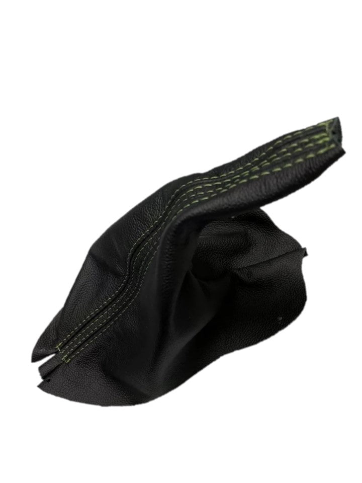 1994-2004 FORD MUSTANG GT-2001 Bullitt Black Genuine Leather Parking Brake Boot Cover - Auto Seat Replacement