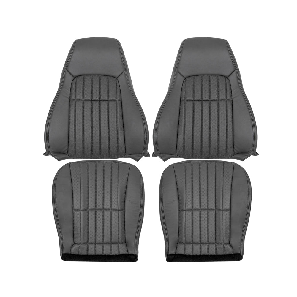 1997_2002 For Chevy Camaro SS Replacement Seat Covers In Synthetic Leather Dark Gray
