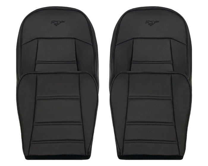 1999-2000-2001-2002-Mustang-gt-v6-black-driver-leather-seat-cover-black-replacement