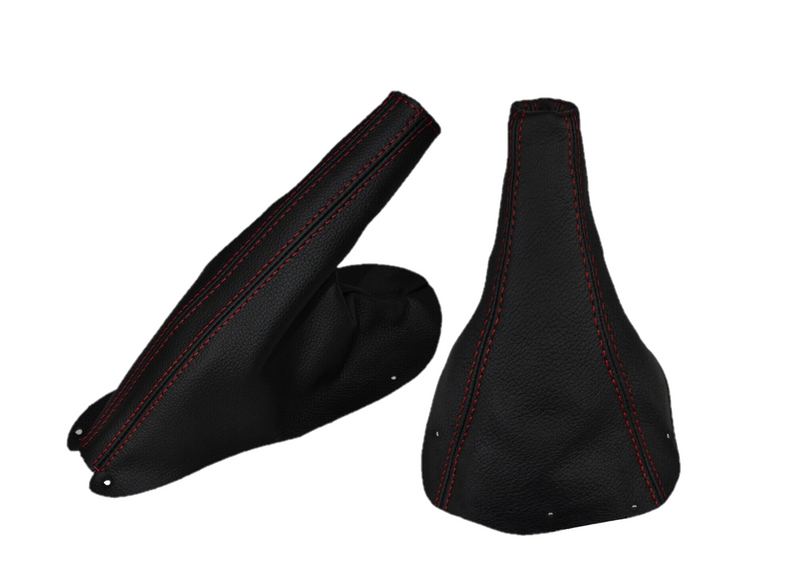 1994-2004 Ford Mustang GT-2001 Bullitt Genuine Real Leather Shift & Parking Brake Boot Cover - Auto Seat Replacement