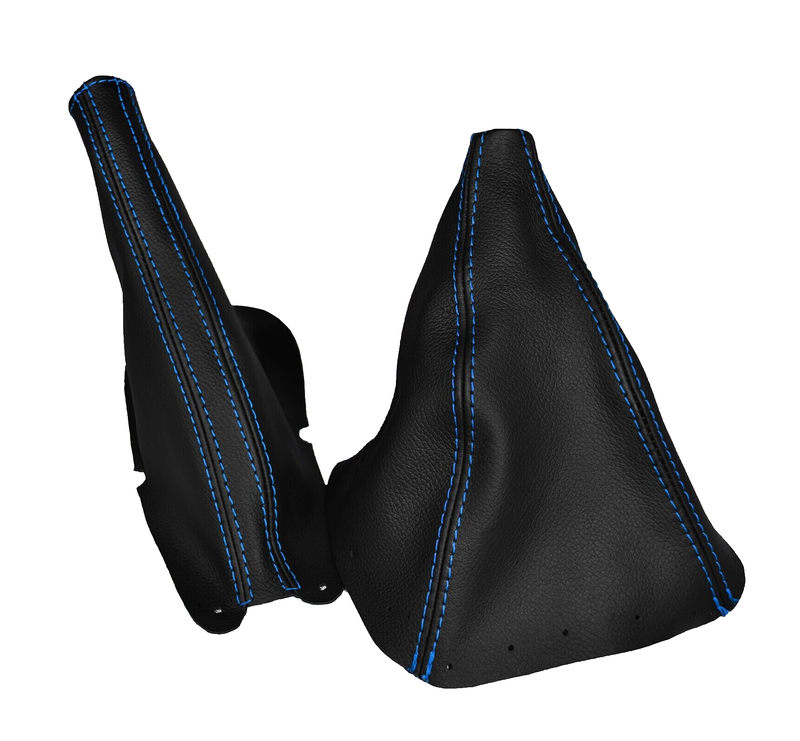 1994-2004 Ford Mustang GT-2001 Bullitt Genuine Real Leather Shift & Parking Brake Boot Cover - Auto Seat Replacement