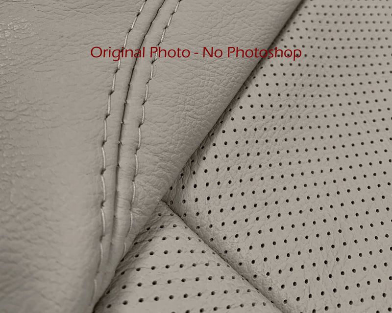 2016-2019 Ford Explorer Limited Replacement Leather or Synthetic Leather Seat Cover:  Light Gray Perforated