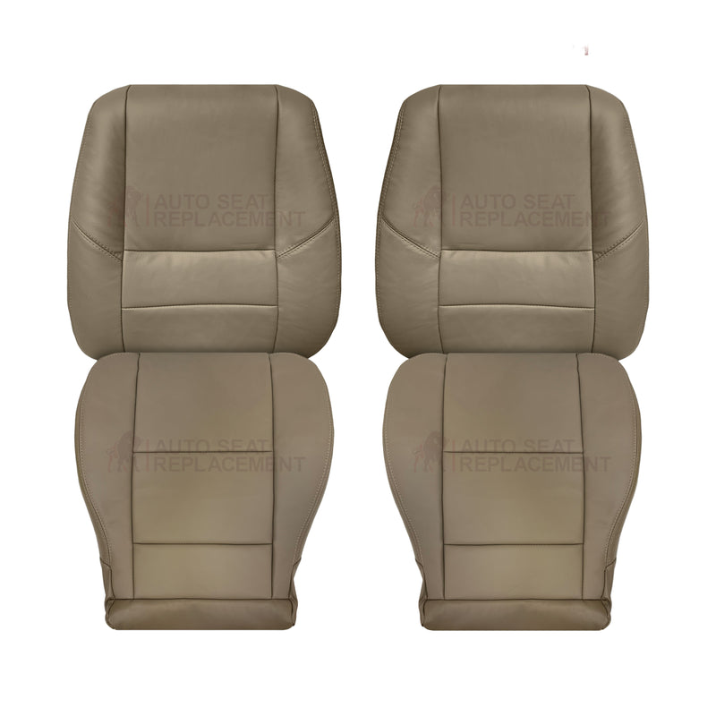 2001 - 2007 Toyota Tundra Driver OR Passenger Side Top and Bottom Replacement Seat Covers In Tan: Choose your material - Auto Seat Replacement