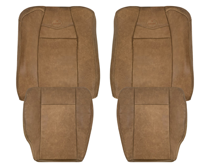 2001-2003 FORD F150 EXTENDED CAB KING RANCH COWHIDE GENUINE LEATHER FRONT SEAT COVERS