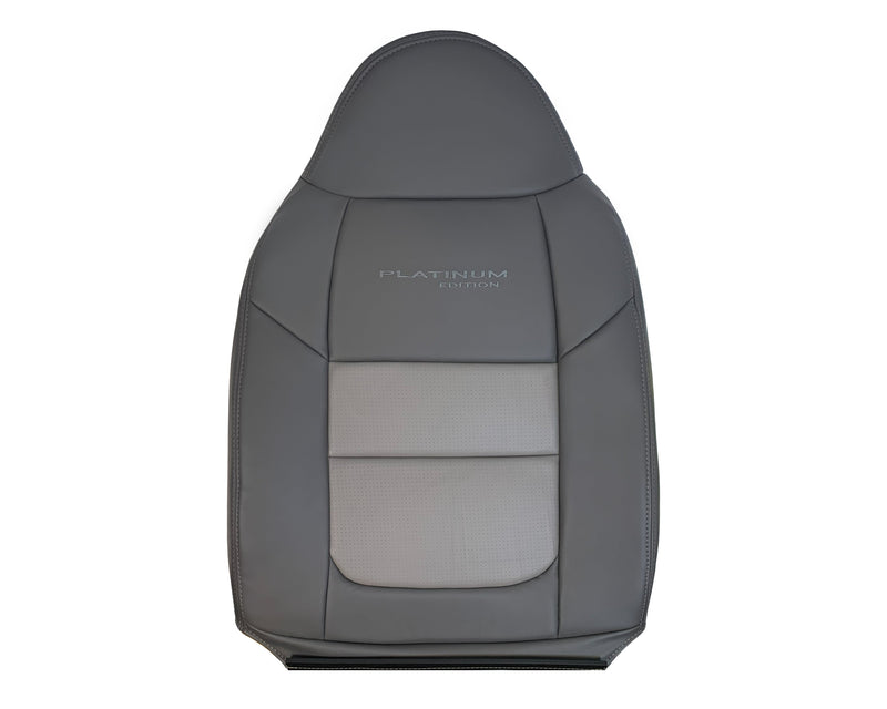 2001 Ford F250 Platinum Edition New Vinyl Replacement Seat Cover in 2-Tone Gray