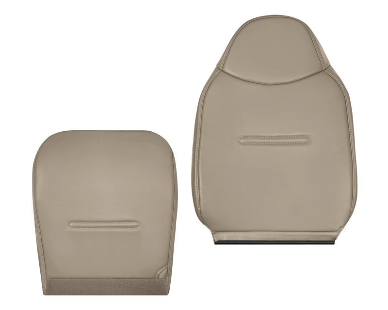 2002 - 2007 Ford F250 F350 F450 F550 Work Truck Super Duty XL Replacement Seat Covers in Tan Vinyl - Auto Seat Replacement