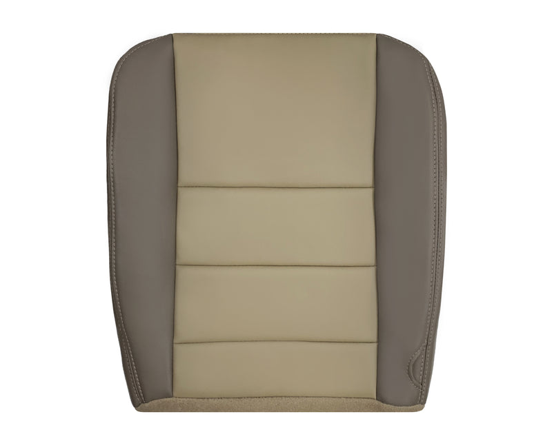 2002 2003 2004 Ford Excursion Eddie Bauer Vinyl Seat Covers in 2 tone Gray-Tan Driver Passenger Leather Cushion Cover  Back