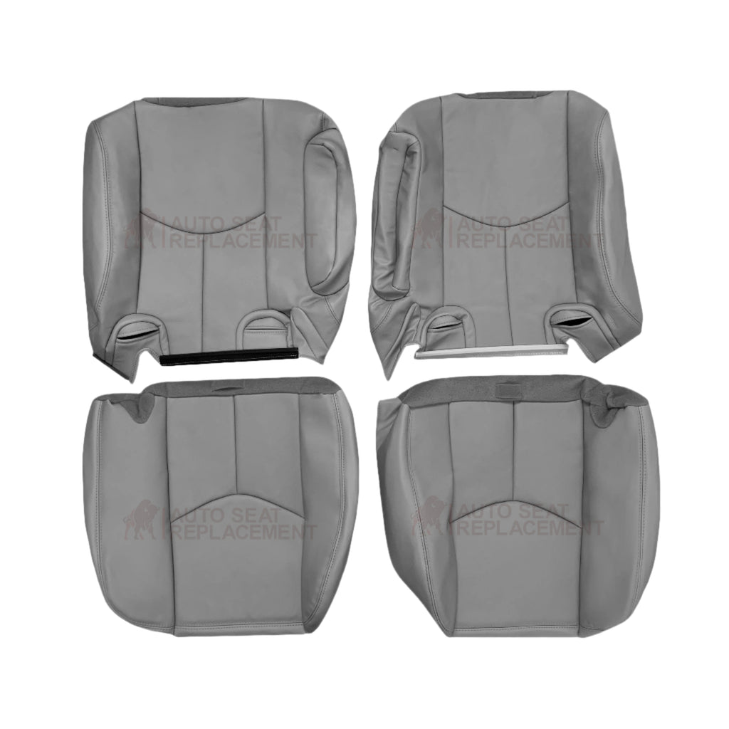 2003 - 2007 Chevy Tahoe Suburban & GMC Yukon Second Row 50/50 Captain Chairs Seat Cover In Gray - Choose from variant - Auto Seat Replacement