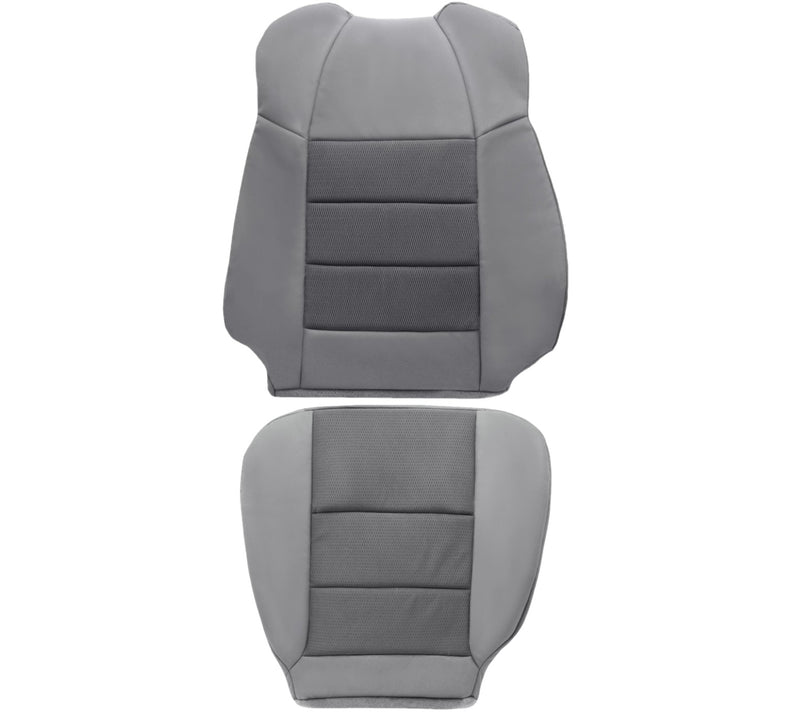 2003-2007 Ford F350/F250 Lariat Extended Cab CLOTH Seat Cover in Gray Driver Top and Bottom