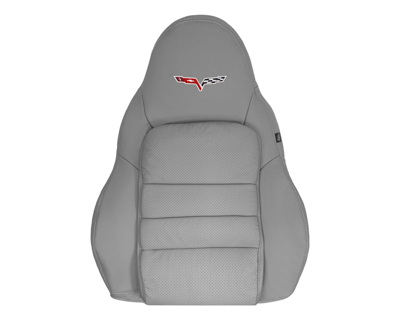 2005 - 2013 Corvette C6 Genuine Leather OR Synthetic Leather Replacement Seat Covers In Light Titanium Gray "Gray"